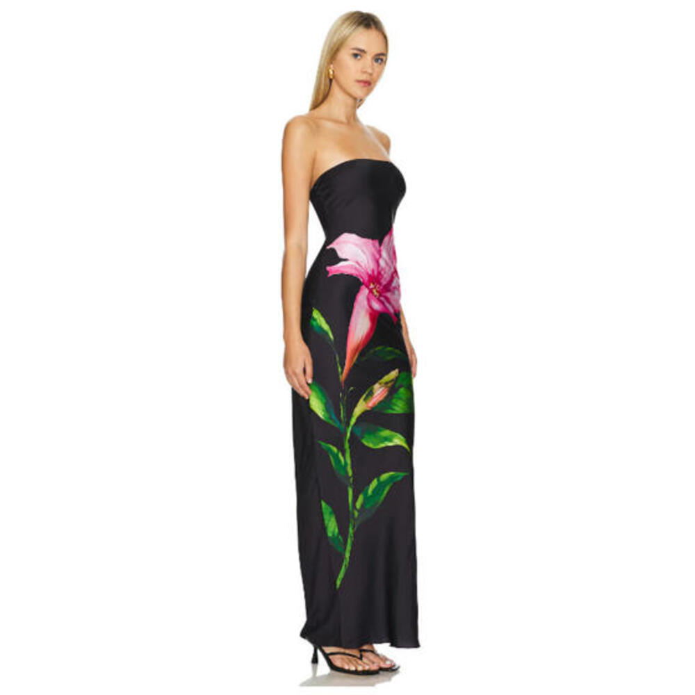ROCOCO SAND Maxi Dress black strapless size XS $375msrp - Picture 2 of 9